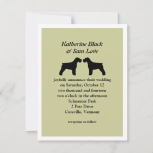 Invitation Annonce de mariage de Schnauzers