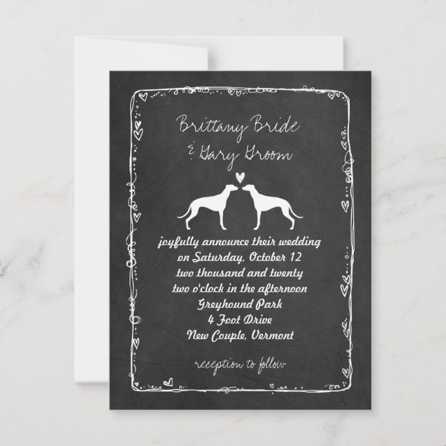 Invitation Annonce de mariage des Greyhounds (Devant)