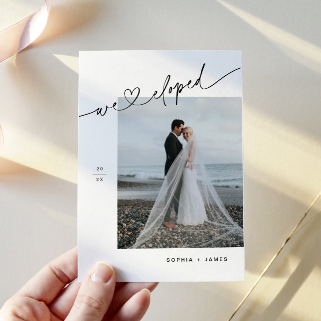 Invitation Annonce de mariage en fuite Minimaliste (Créateur téléchargé)