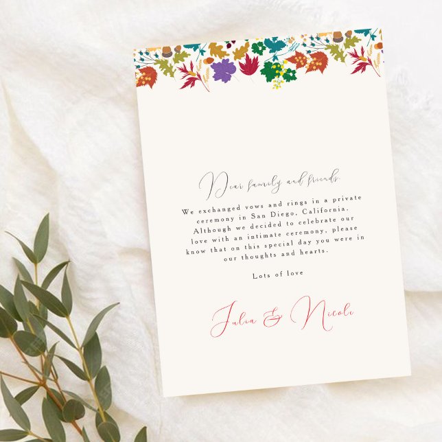 Invitation Annonce de mariage Fleur violette de Moutarde de p (Créateur téléchargé)