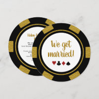 Annonce de mariage fugace avec jeton de poker en o