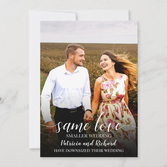 Invitation Annonce de mariage intimiste Same Love Photo (Devant)