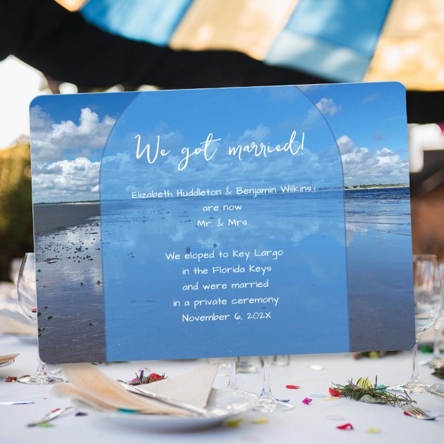 Invitation Annonce de mariage Mer et Ciel Nous sommes mariés (Créateur téléchargé)