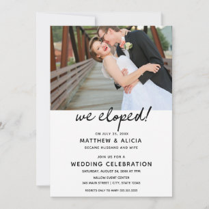 Invitation Annonce de mariage Nous nous sommes enfuis et Réce