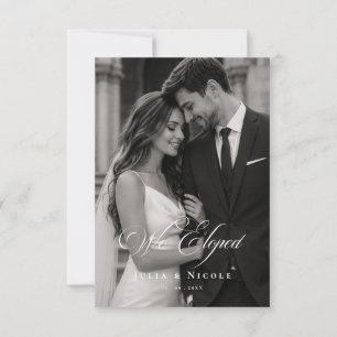 Invitation Annonce de mariage photo classique Nous nous somme