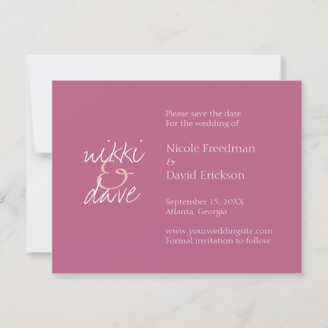 Invitation Annonce de mariage simple et chic avec scintilleme (Devant)