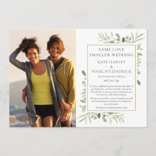 Invitation Annonce de micro-mariage réduit Same Love
