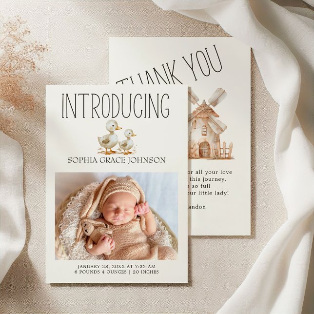 Invitation Annonce de naissance d'animaux de petite ferme (Créateur téléchargé)