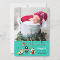 Annonce de naissance de Noël avec photo