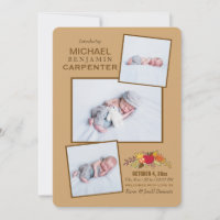 Annonce de naissance photo 3 Arrivée d'automne