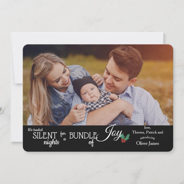 Invitation Annonce de naissance pour une photo de vacances de (Devant)