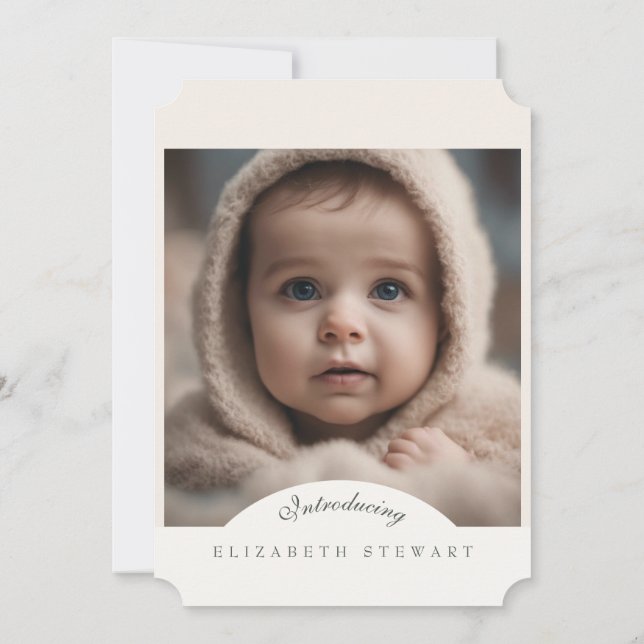Invitation Annonce de naissance Simple Fall 2 Photo (Dos)