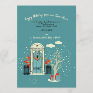 Invitation Annonce de Noël d'hiver pour la porte d'entrée 2 a