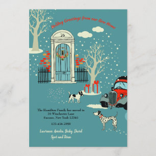 Invitation Annonce de Noël d'hiver pour porte d'entrée mobile