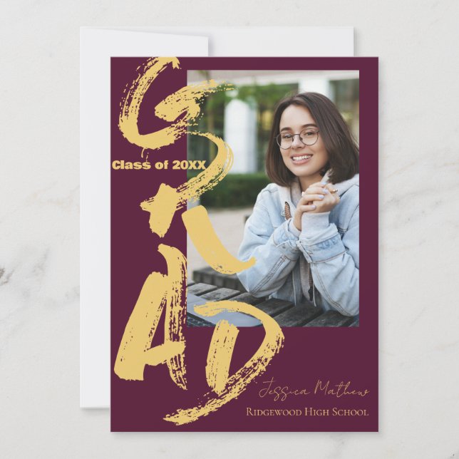 Invitation Annonce de photo de remise de diplôme de la promot (Devant)