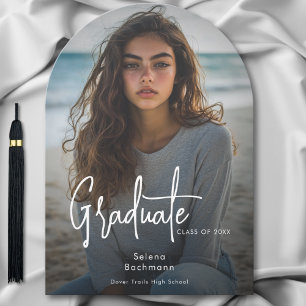 Invitation Annonce de remise de diplôme avec arche de photo m