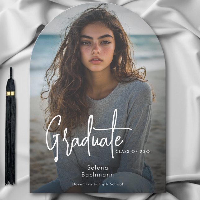 Invitation Annonce de remise de diplôme avec arche de photo m (Créateur téléchargé)
