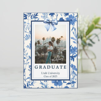 Invitation Annonce de remise de diplôme avec nœud papillon en