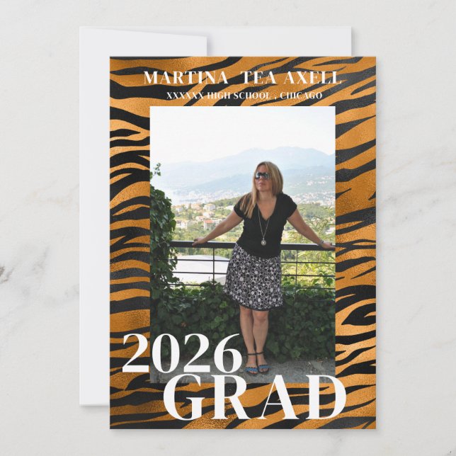 Invitation Annonce de remise de diplôme avec photo (Devant)