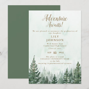 Invitation Annonce de remise de diplôme de la forêt où l'aven