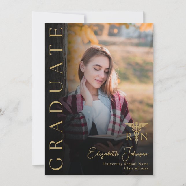 Invitation Annonce de remise de diplôme pour infirmière en ph (Devant)