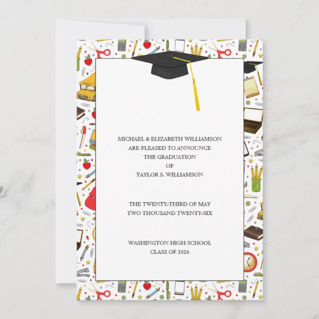 Invitation Annonce de remise de diplômes (Devant)