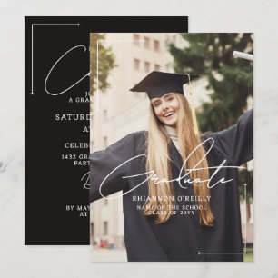 Invitation Annonce de remise de diplômes de fête minimaliste