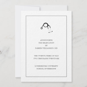 Invitation Annonce de remise de diplômes de l'école de médeci