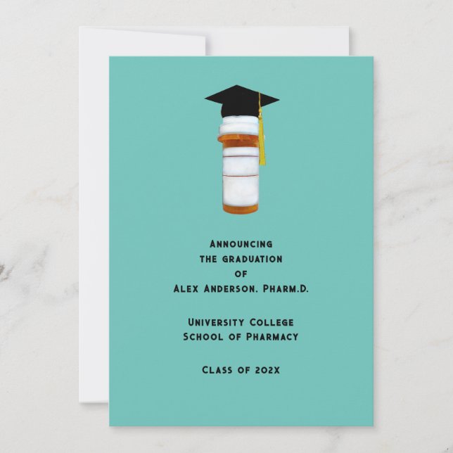 Invitation Annonce de remise de diplômes de pharmacie (Devant)