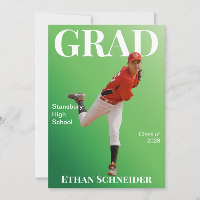 Invitation Annonce de remise de diplômes du magazine Vert et  (Devant)