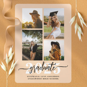 Invitation Annonce de remise de diplômes en collage photo Sof