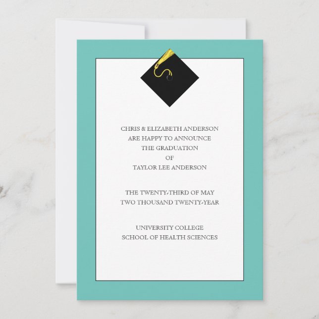 Invitation Annonce de remise de diplômes moderne  (Devant)