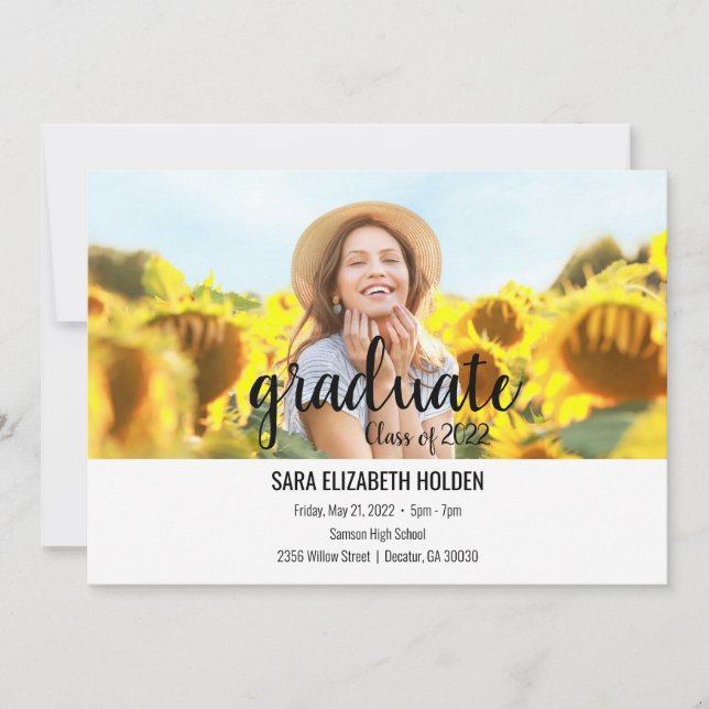 Invitation Annonce de remise de diplômes moderne (Devant)