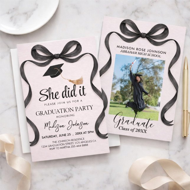 Invitation Annonce de remise de diplômes promotion 2026 (Créateur téléchargé)