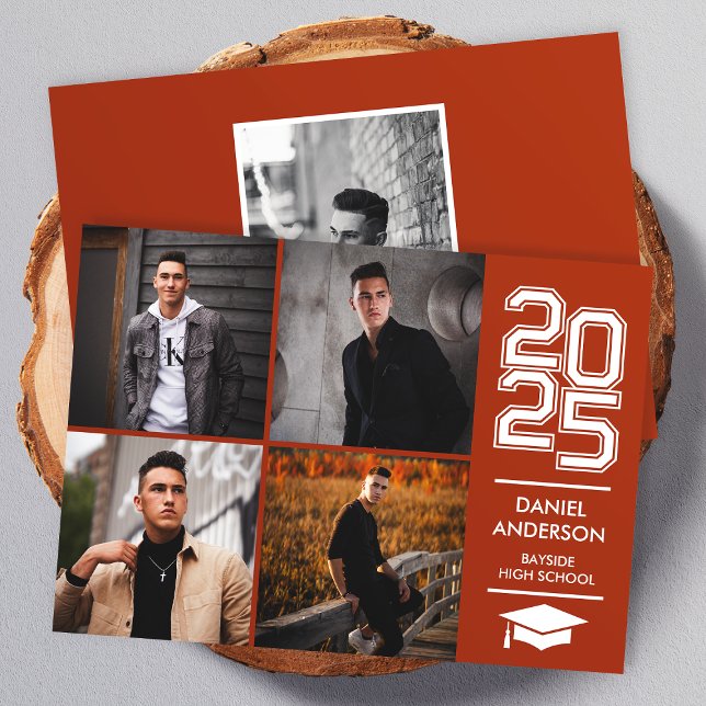 Invitation Annonce de remise de diplômes Varsity Mod Photo Te (Créateur téléchargé)