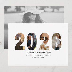 Invitation Annonce de remise des diplômes 2026 Typography 4 I