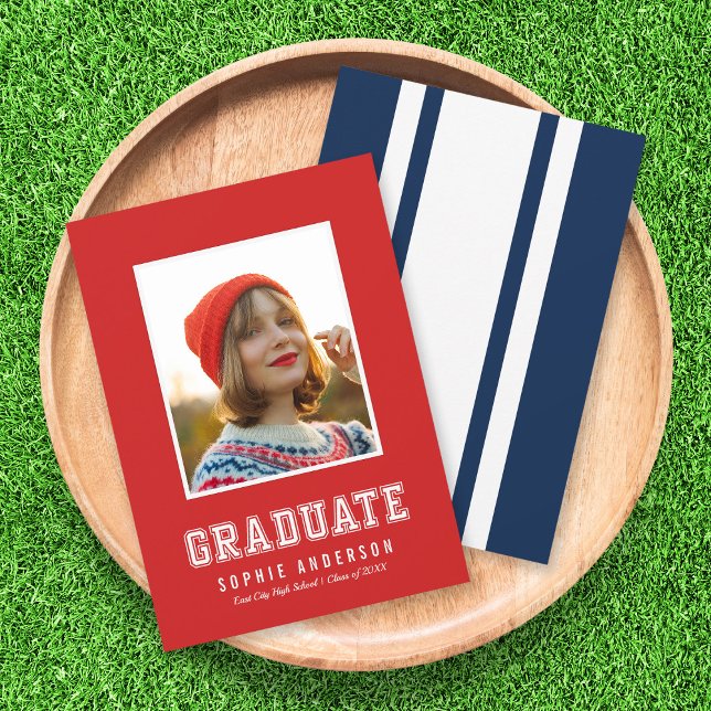 Invitation Annonce de remise des diplômes avec photo de class (Créateur téléchargé)