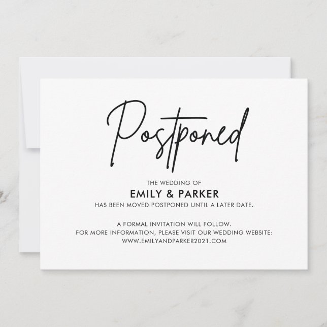 Invitation Annonce de report (Devant)