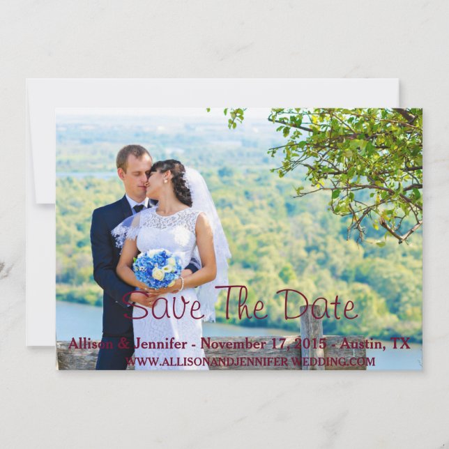 Invitation Annonce de réservation de date (Devant)