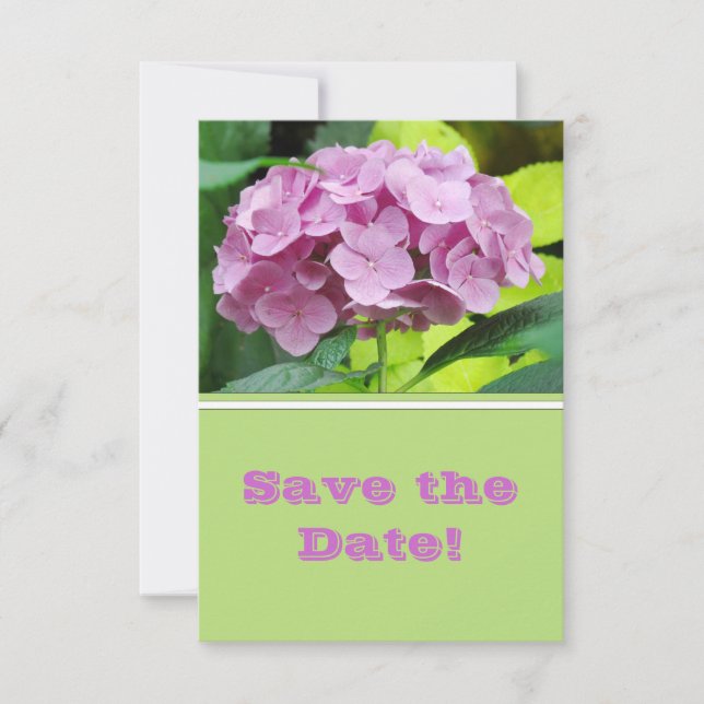 Invitation Annonce de sauvegarde de date de l'hortensia moder (Devant)