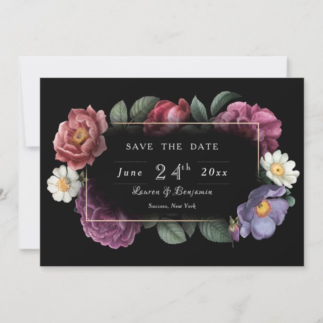 Invitation Annonce de sauvegarde de date Floral Dreams (Devant)