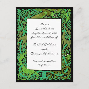 Invitation Annonce de sauvegarde de la date de Forest Greens 