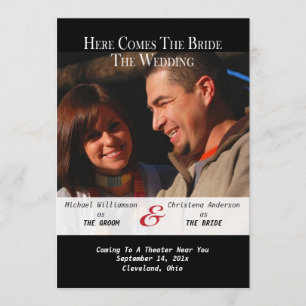 Invitation Annonce de Save The Date sur Affiche de Film