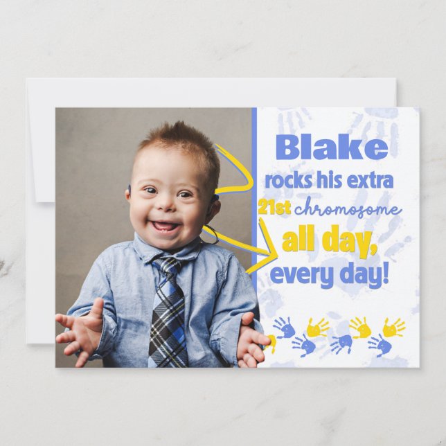 Invitation Annonce de sensibilisation au syndrome de Down (Devant)