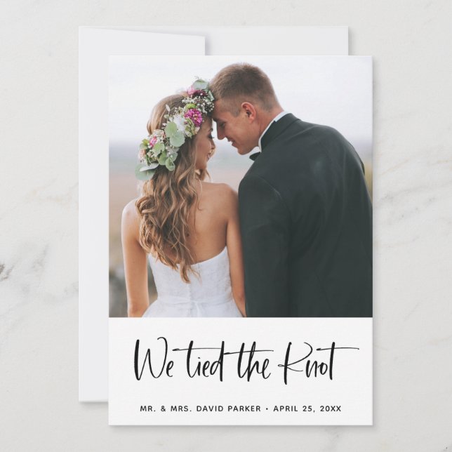 Invitation Annonce et fête de mariage tendance | Photo (Devant)