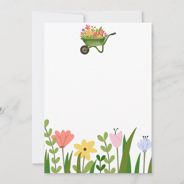 Invitation Annonce Fleurie de Garden Party (Devant)