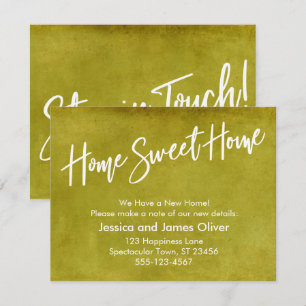 Invitation Annonce Jaune Moutarde 'Home Sweet Home'