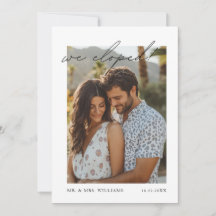 Annonce Moderne de Mariage en Elopement | "Nous no