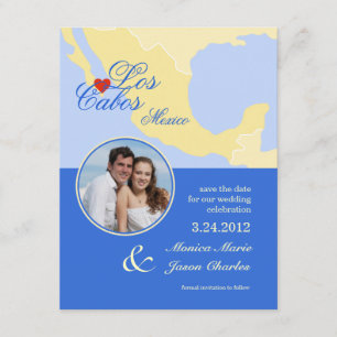 Invitation Annonce photo de sauvegarde de date Los Cabos Mexi