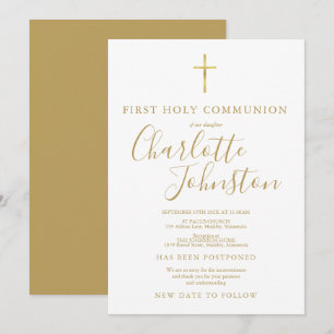 Invitation Annonce reportée Première Sainte Communion